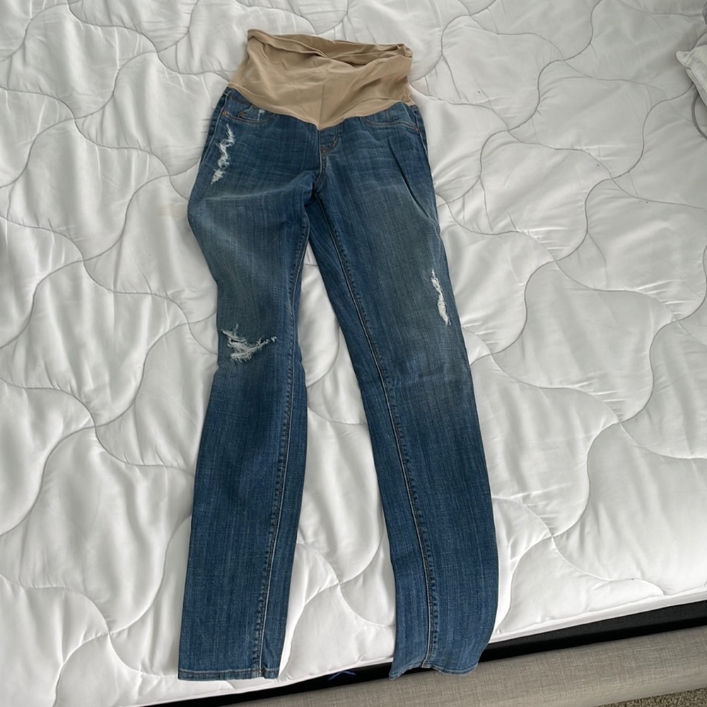 Maternity jean torn